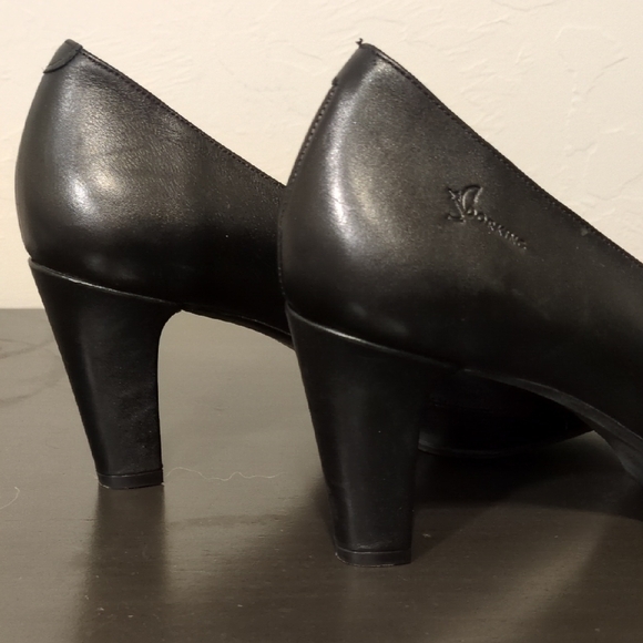 DorKing Black Peep-Toe Heels Quiet Luxury Comfort Sexy Open Toe High Quality - Picture 2 of 6